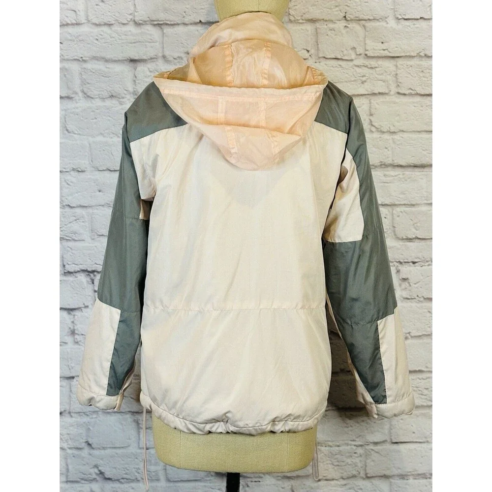 Steve & Barry's Girls Jacket Coat Midweight Pink Gray Hood Zip Pockets‎ Sz 18-20